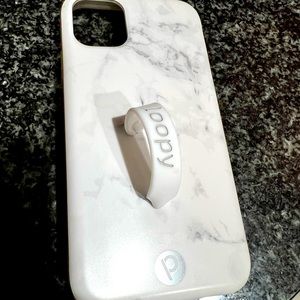 White marble Loopy Case for iPhone 11